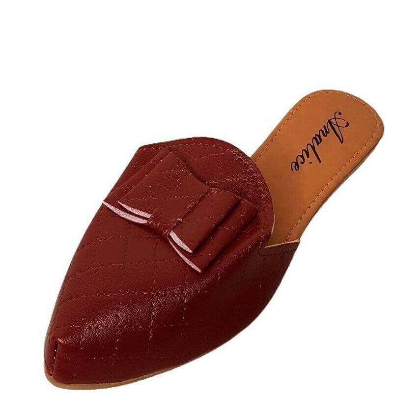 Mule Feminino Com Laço Vinho Mule Feminino Com Laço Vinho