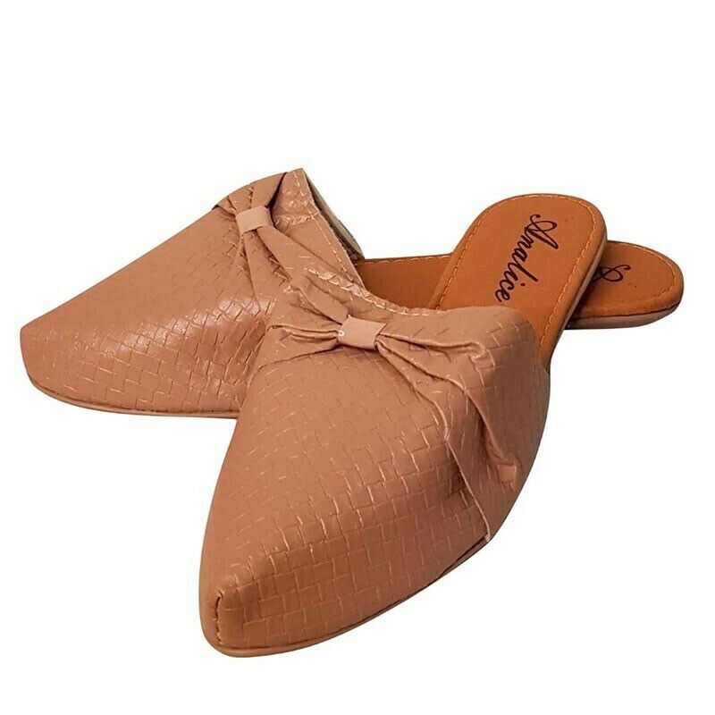 Mule Feminino Laço Grande Bege Mule Feminino Laço Grande Bege