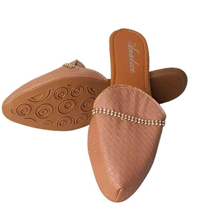 Mule Feminino Pedraria Bege Mule Feminino Pedraria Bege