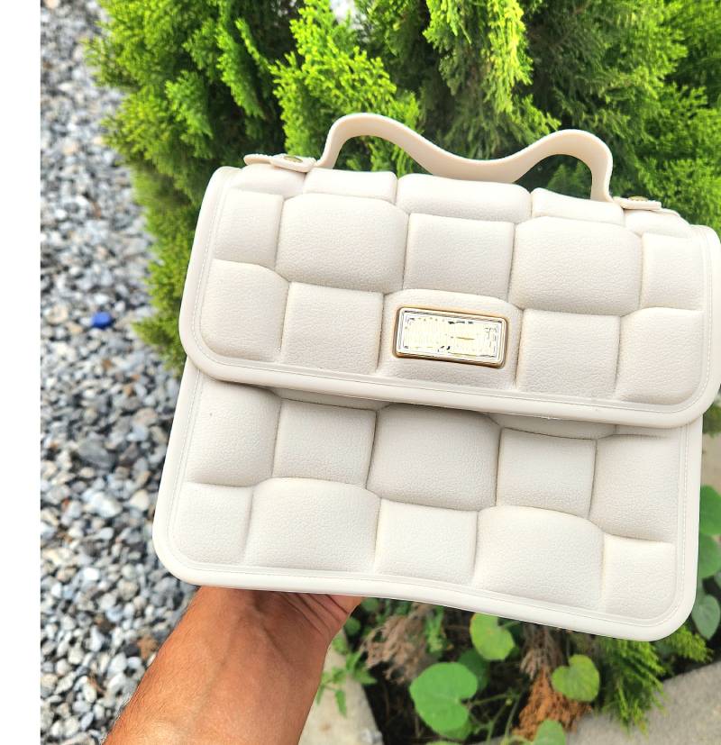 Bolsa Tiracolo Feminina Alça Transversal Regulável Rusty 3D Branca Bolsa Tiracolo Feminina Alça Transversal Regulável Rusty 3D Branca
